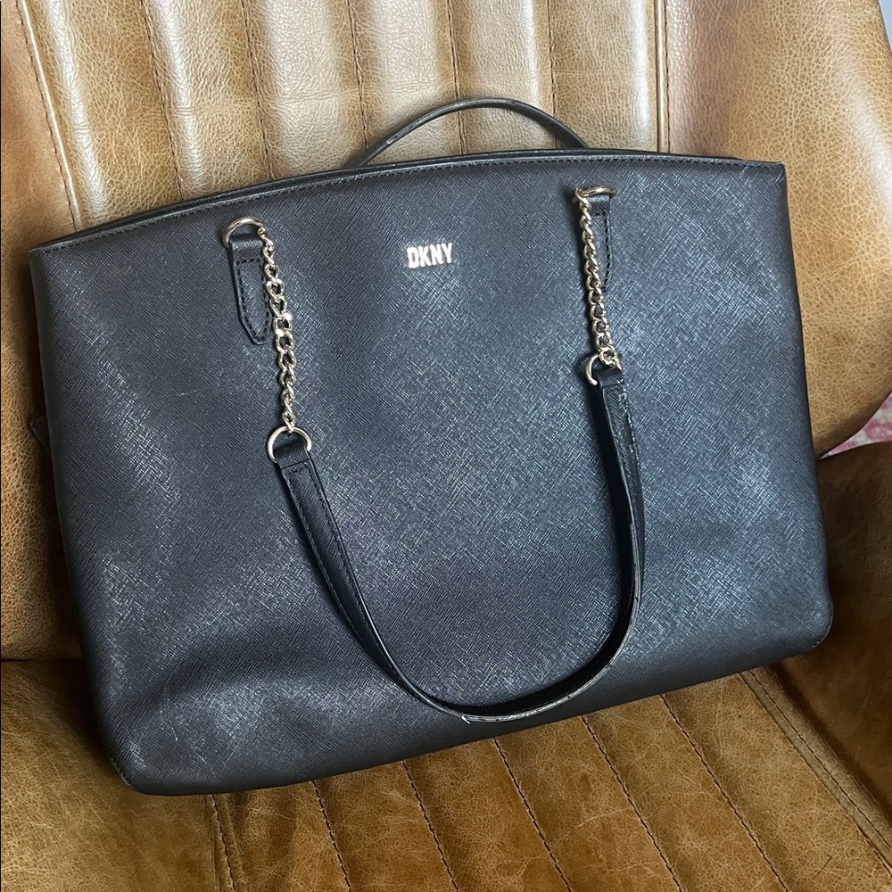 DKNY Black Leather tote